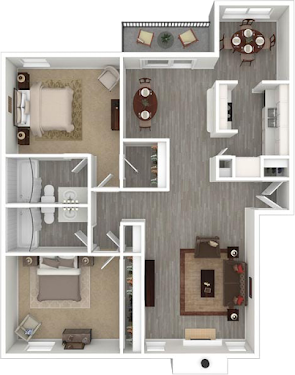 La Mirada Richardson Apartment Floor Plan 3
