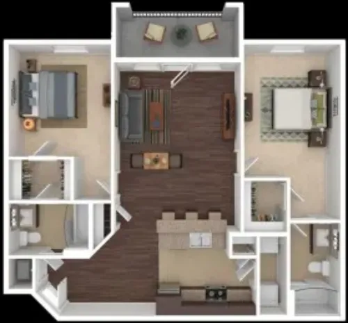 Lake Villas Apartments Granbury FloorPlan 5