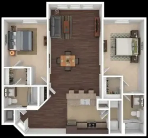 Lake Villas Apartments Granbury FloorPlan 6