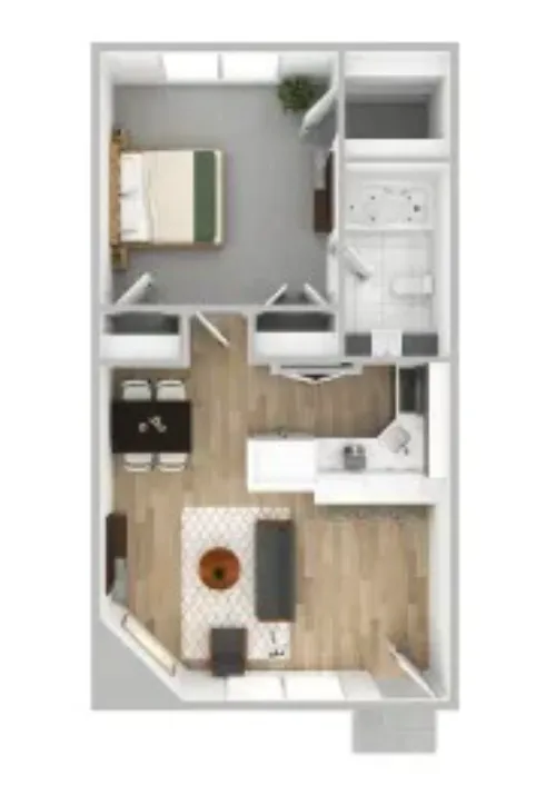 Lakefront Villas Apartments Richardson FloorPlan 1