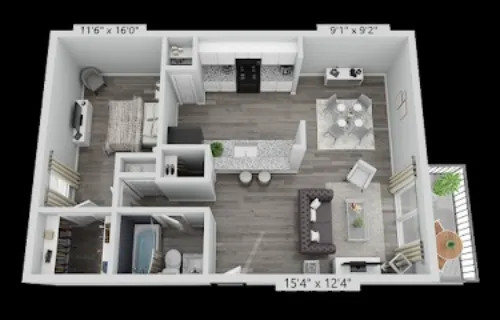 Landen Apartment Homes Irving FloorPlan 3