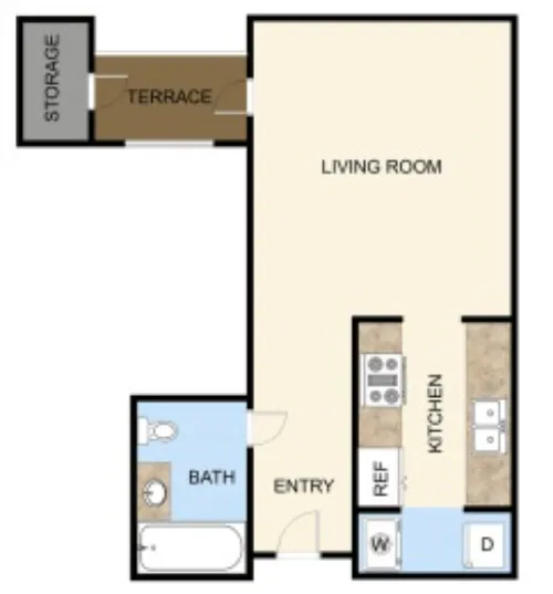 Landings of Carrier Parkway Grand Prairie FloorPlan 1