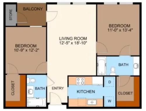 Landings of Carrier Parkway Grand Prairie FloorPlan 5