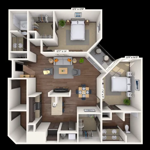 MAA Eastside Richardson FloorPlan 14