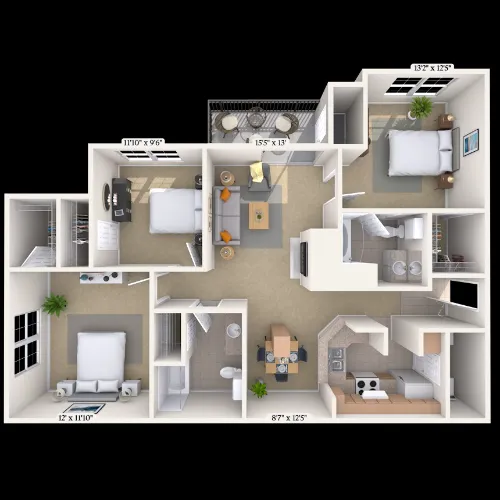 MAA Grand Courtyards Grand Prairie FloorPlan 14