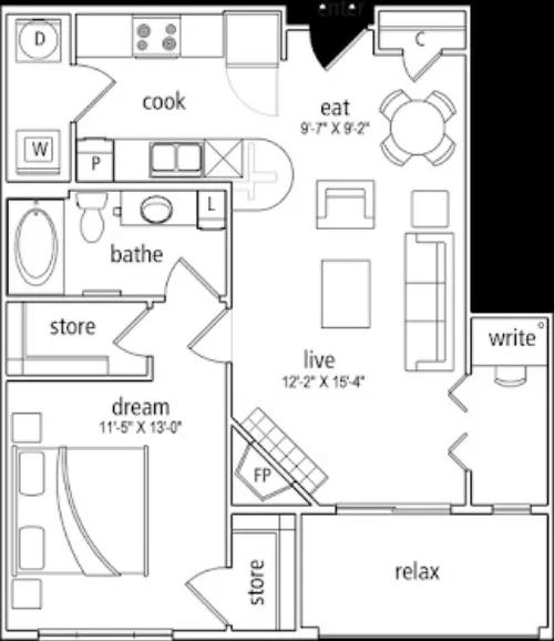 Mansions at Sunset Ridge Carrollton FloorPlan 1