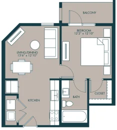 McKinney Village Apartments Floorplan 1