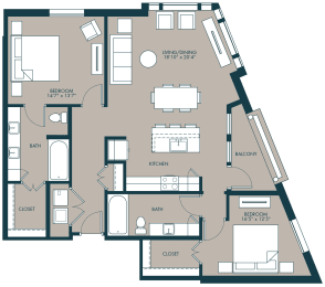 McKinney Village Apartments Floorplan 13