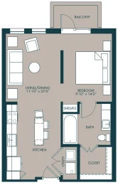 McKinney Village Apartments Floorplan 3