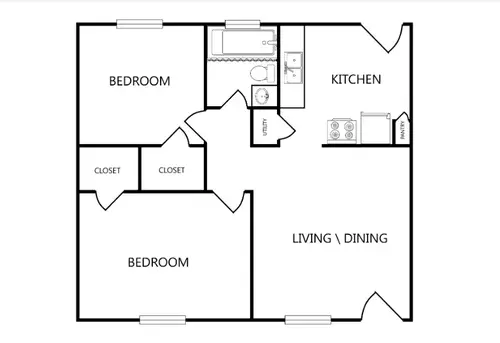 Metker Gardens Irving Floorplan 1