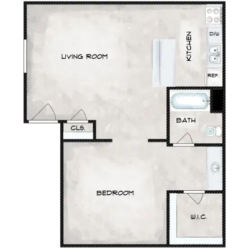 Montego Bay Apartments Irving Floorplan 1