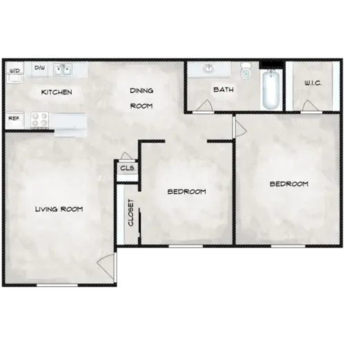 Montego Bay Apartments Irving Floorplan 5