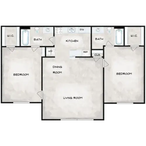 Montego Bay Apartments Irving Floorplan 6