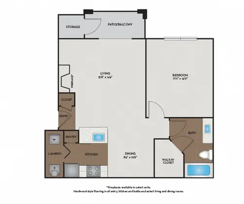 Montelena Apartments Grapevine Floorplan 1