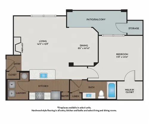 Montelena Apartments Grapevine Floorplan 2