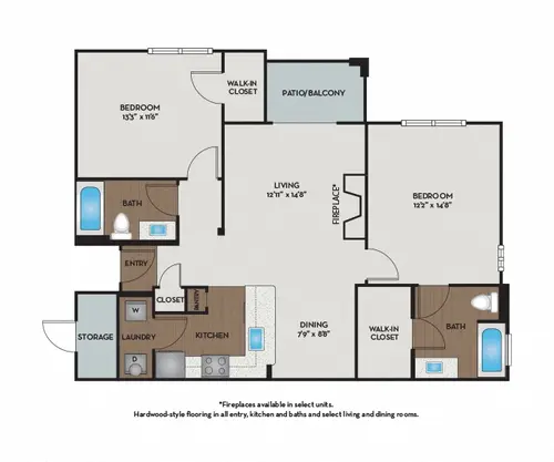 Montelena Apartments Grapevine Floorplan 5