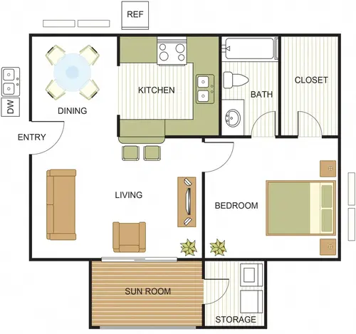 Newport Apartments Irving Floorplan 2