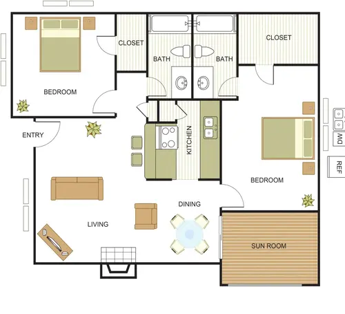 Newport Apartments Irving Floorplan 7