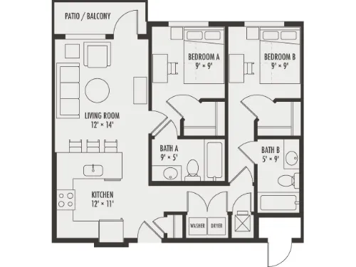 Northside Apartments Richardson FloorPlan 10