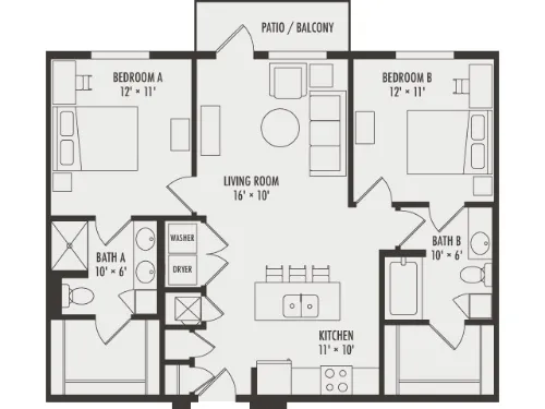 Northside Apartments Richardson FloorPlan 11