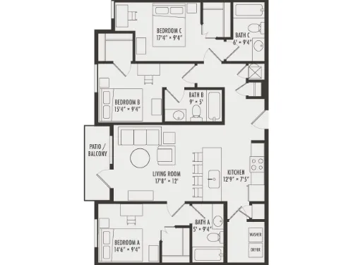 Northside Apartments Richardson FloorPlan 13