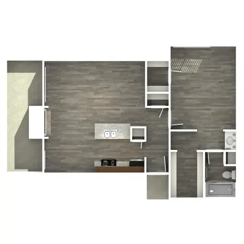 Oakline Apartments Richardson FloorPlan 2