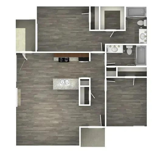 Oakline Apartments Richardson FloorPlan 3