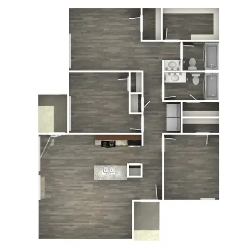 Oakline Apartments Richardson FloorPlan 5