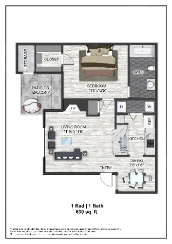 Oaklyn Apartments McKinney Floorplan 2