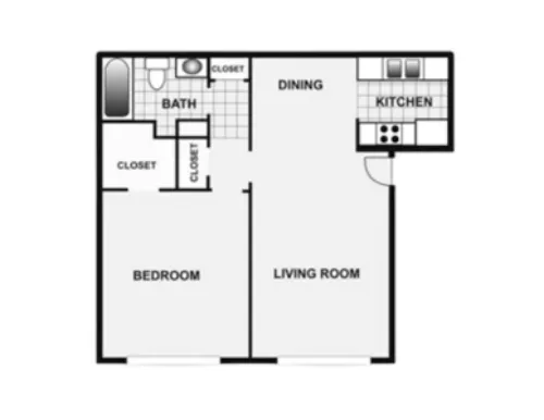 Oakmont Apartment Homes Arlington Floorplan 3