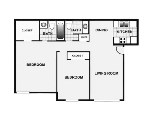 Oakmont Apartment Homes Arlington Floorplan 5
