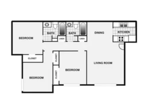 Oakmont Apartment Homes Arlington Floorplan 9