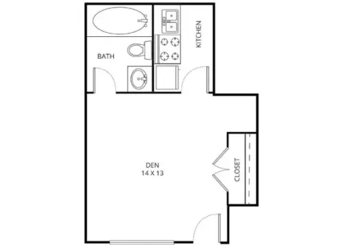 Parkwood Apartments Irving FloorPlan 1
