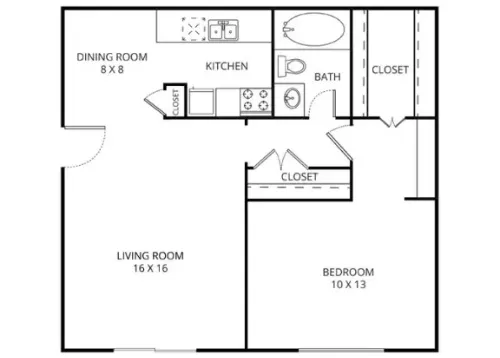 Parkwood Apartments Irving FloorPlan 5