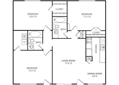 Parkwood Apartments Irving FloorPlan 9