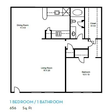 Pasadena Apartments Farmers Branch Floor Plan 1