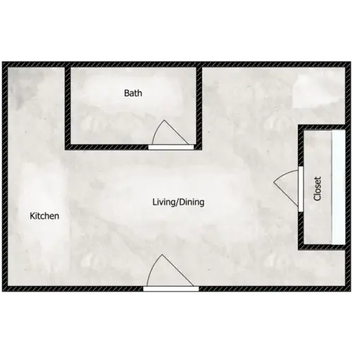 Pebblebrook Apartments Irving Floorplan 1