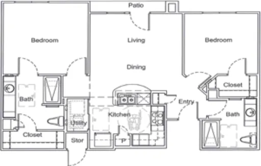 Post Oak Apartments McKinney Floorplan 2