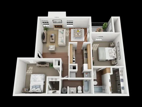 Quail Crossing Apartments Grand Prairie FloorPlan 3