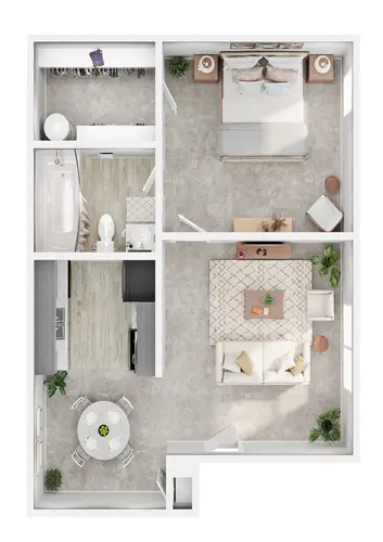 Redbud Trail Apartments McKinney Floorplan 1