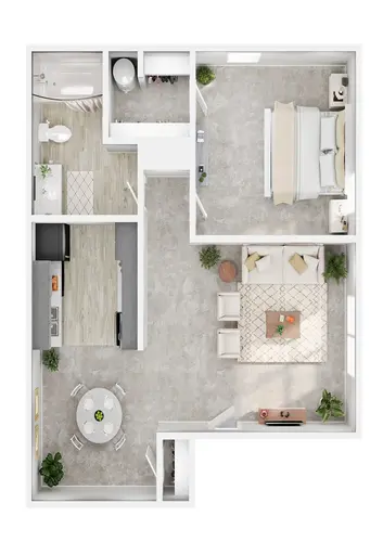 Redbud Trail Apartments McKinney Floorplan 2
