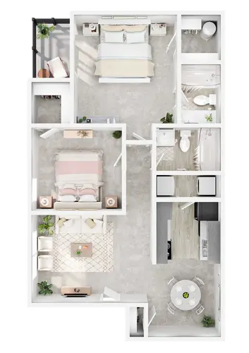 Redbud Trail Apartments McKinney Floorplan 3