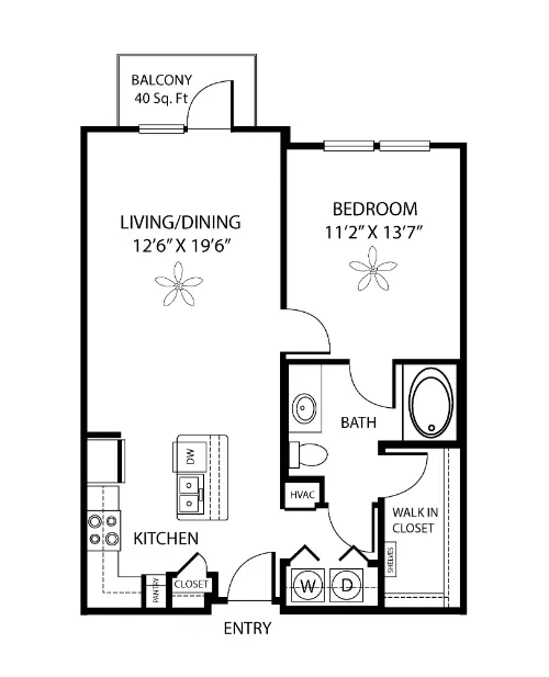 Resort at 925 Main floor plan 1