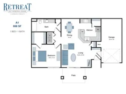 Retreat at Spring Park Garland FloorPlan 1