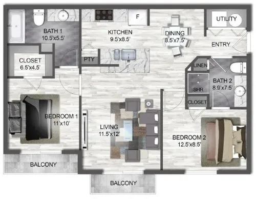 Richland Park floor plan 3