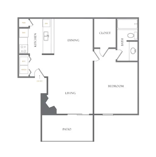 Rochelle Plaza Irving Floorplan 1