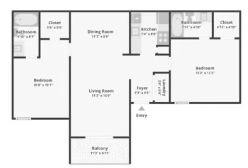 Rock Island Apartments Irving FloorPlan 2