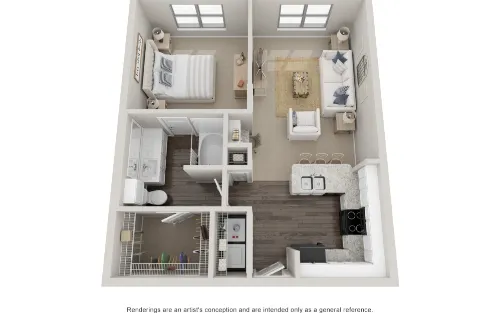 Rose Hill Apartments Lewisville FloorPlan 1
