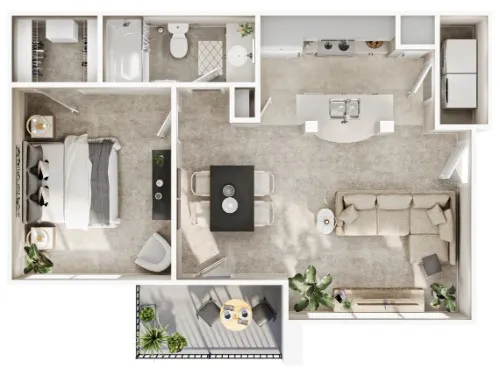 Seven Oaks Apts floor plan 1