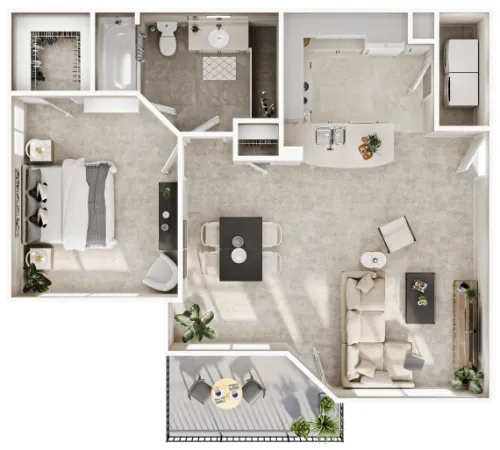 Seven Oaks Apts floor plan 3